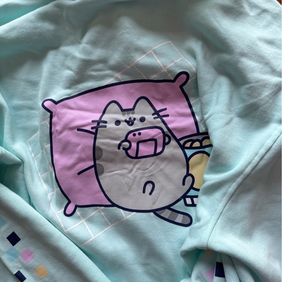 Pusheen XL Mint Green Hoodie with Colorful Accents - Picture 8 of 10
